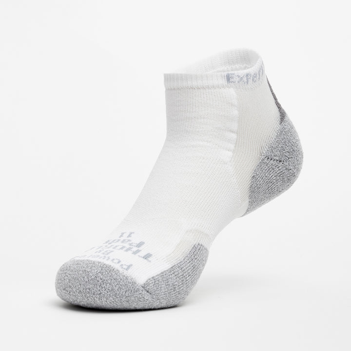 Thorlo Unisex Experia TECHFIT Light Cushion Low Cut Socks White - XCCU-004