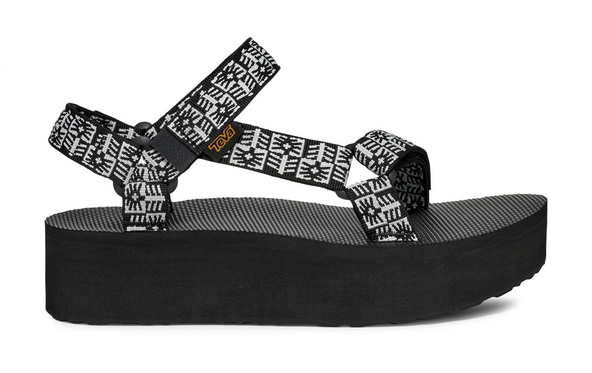 Teva Women's Flatform Universal Sandal Crafted Floral Black/Grey - 1008844-CFTD