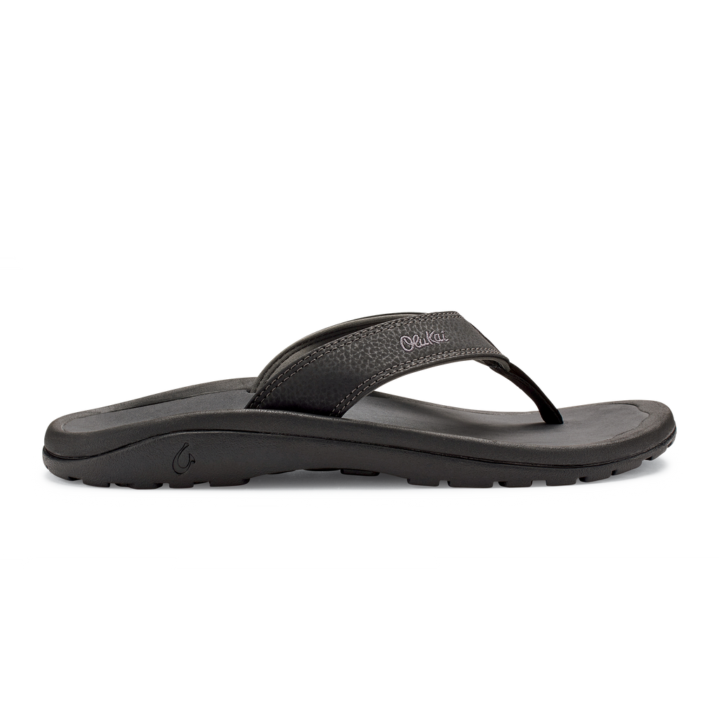 OluKai Men's Ohana Flip Black/Dark Shadow - 10110-4042