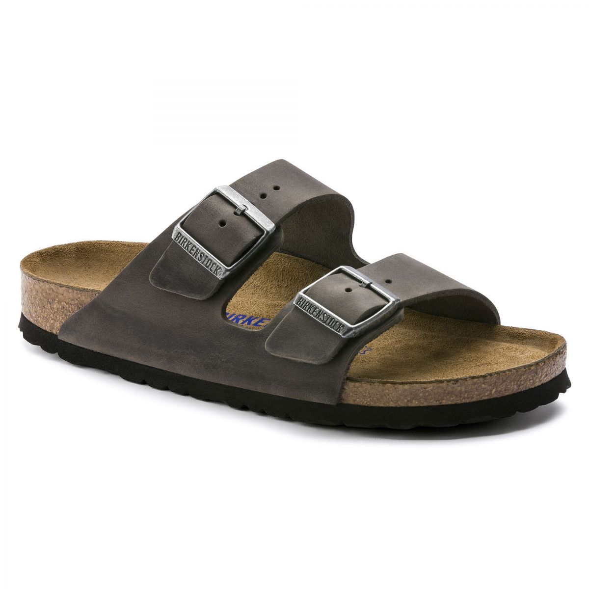 BIRKENSTOCK Unisex Arizona Soft Footbed Iron Oiled Leather (regular width) - 0552801
