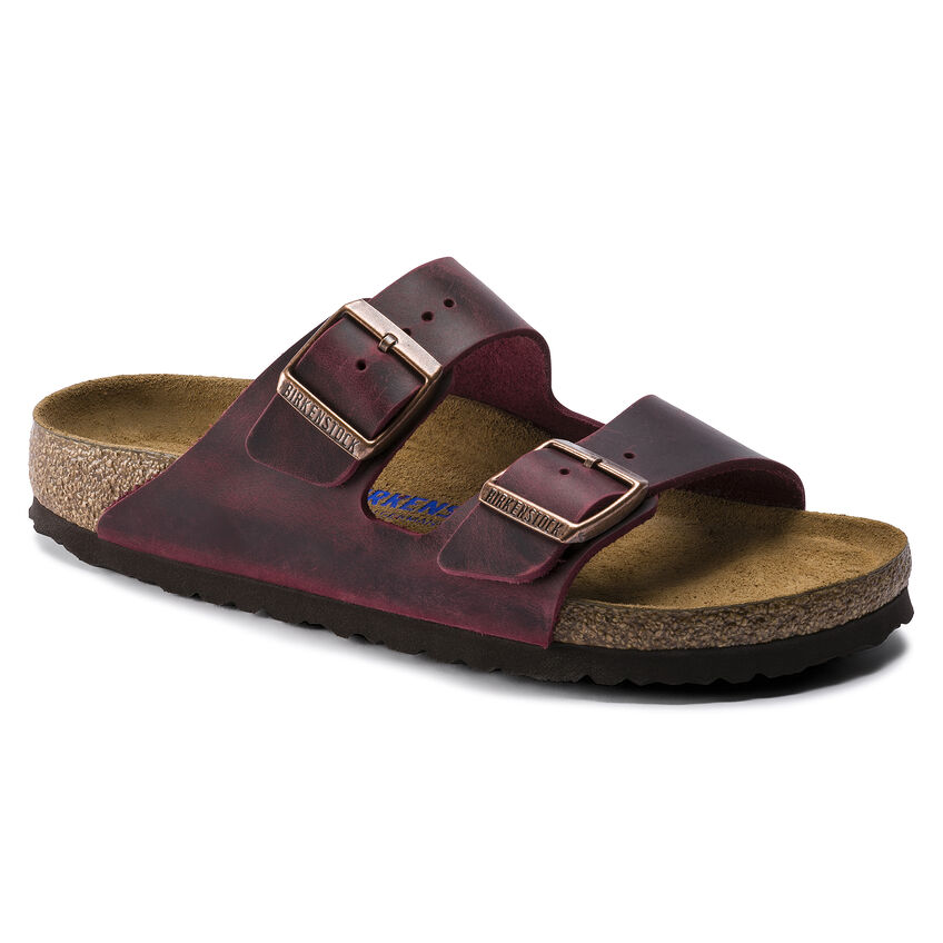 BIRKENSTOCK Women's Arizona Soft Footbed Zinfandel Oiled Leather - 1014264