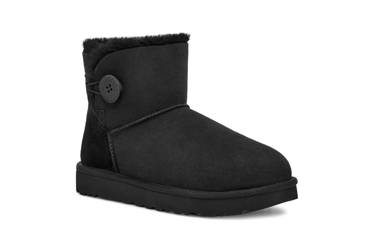 UGG Women's Mini Bailey Button II Boot Black - 1016422-BLK