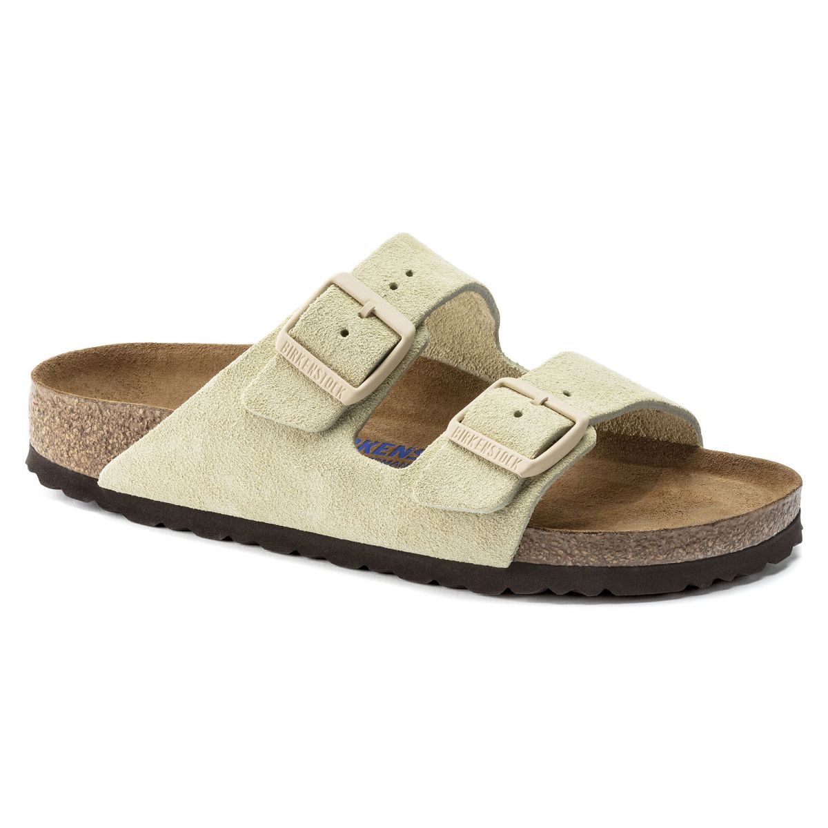 BIRKENSTOCK Unisex Arizona Soft Footbed Almond Suede Sandal (regular width) - 1021424
