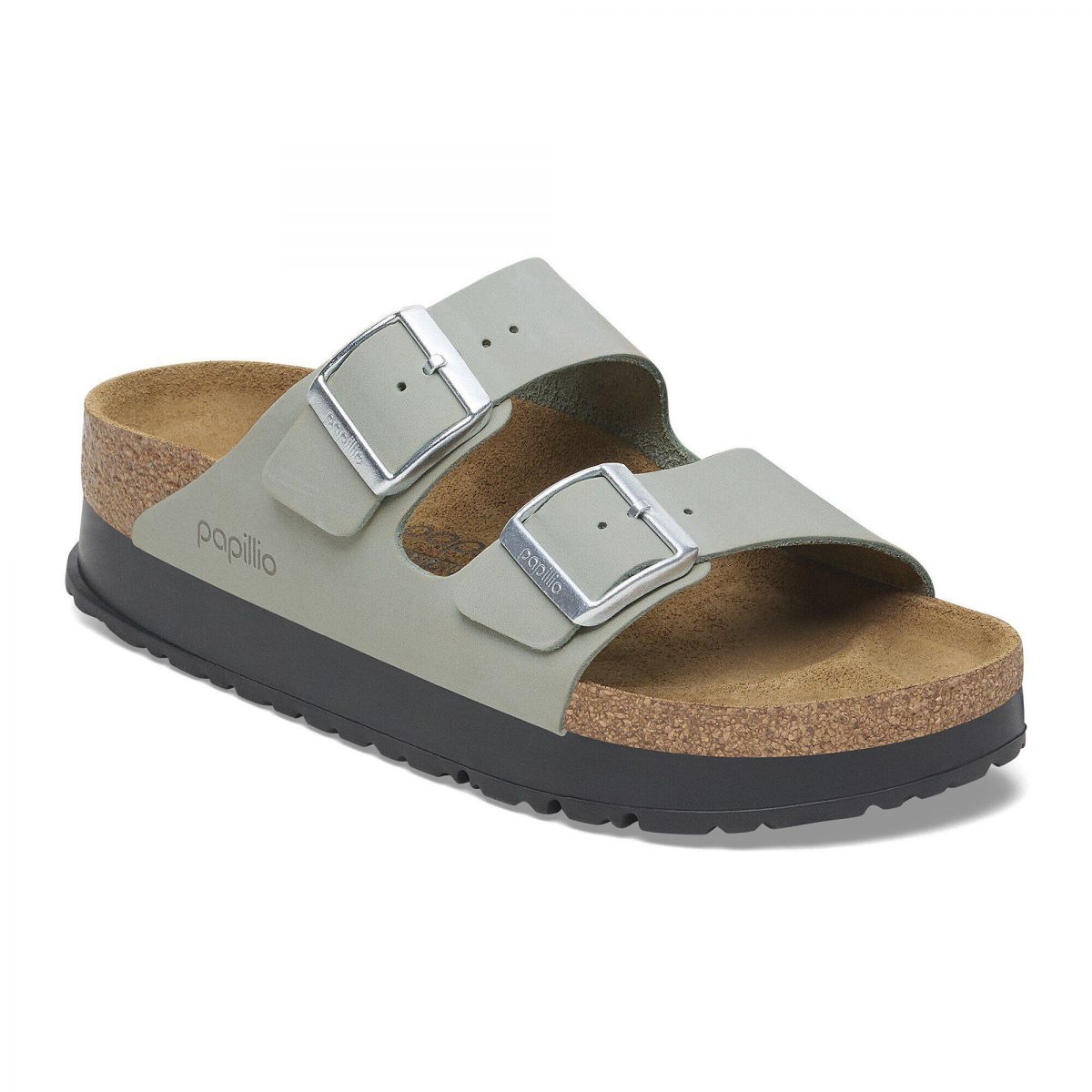 Papillio by BIRKENSTOCK Women's Arizona Flex Platform Sandal Pure Sage Nubuck Leather (narrow width) - 1029049