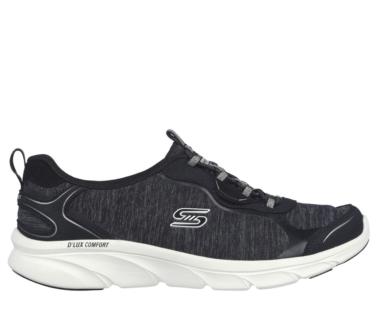 Skechers Women's D'Lux Comfort - Sunny Oasis Sneaker Black/White - 104342-BKW