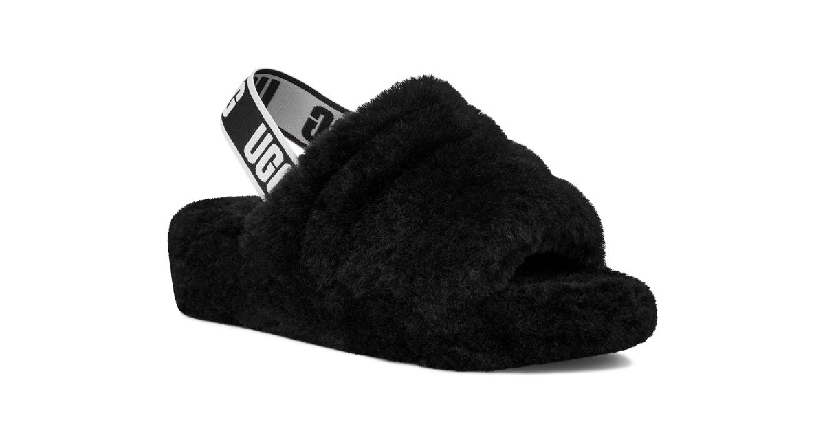UGG Women's Fluff Yeah Slide Slipper Black - 1095119-BLK