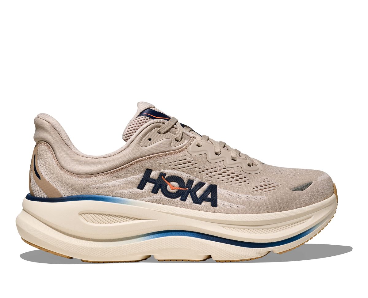 HOKA Men's Bondi 9 Wide Running Shoes Stucco/Grout - 1162013-SCCG