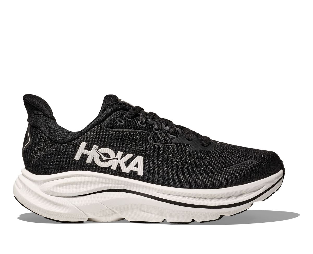 HOKA Women's Clifton 10 Running Shoes Black/White - 1162031-BWHT