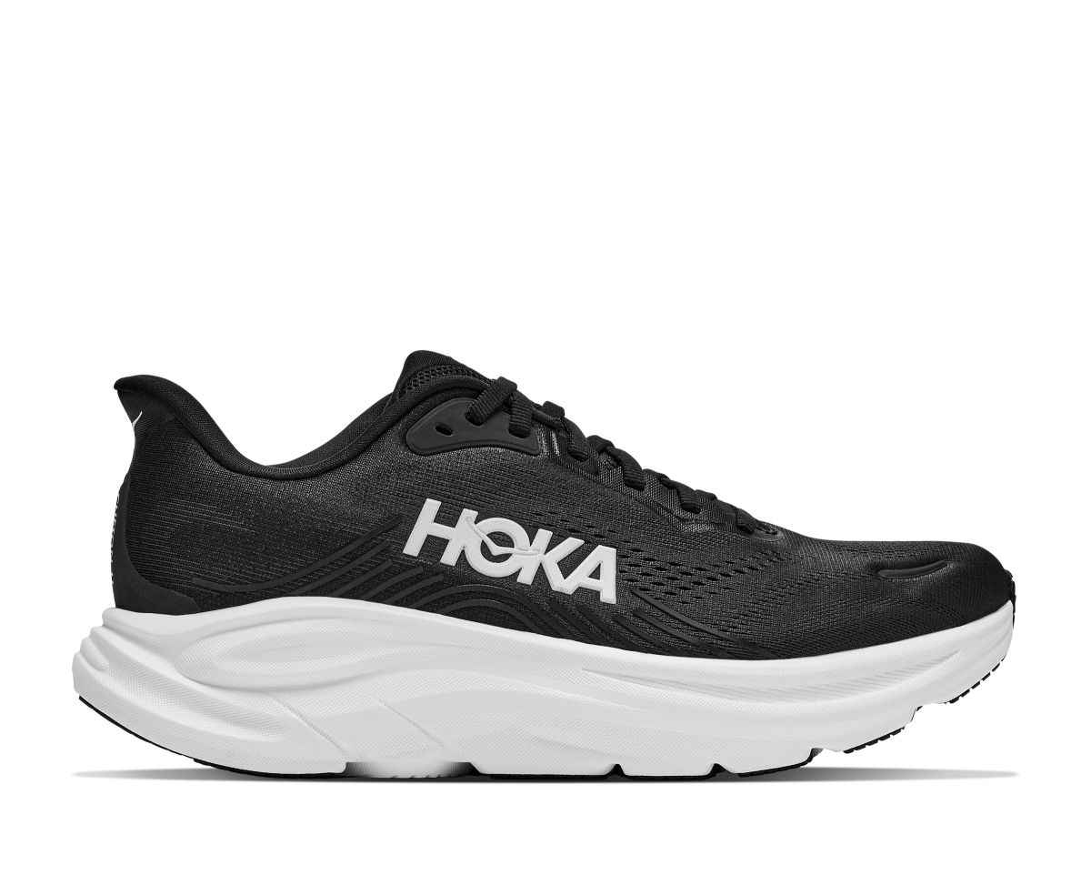 Hoka Women's Clifton 11 Wide(D) Running Shoe Black/White - 1177539-BWHT