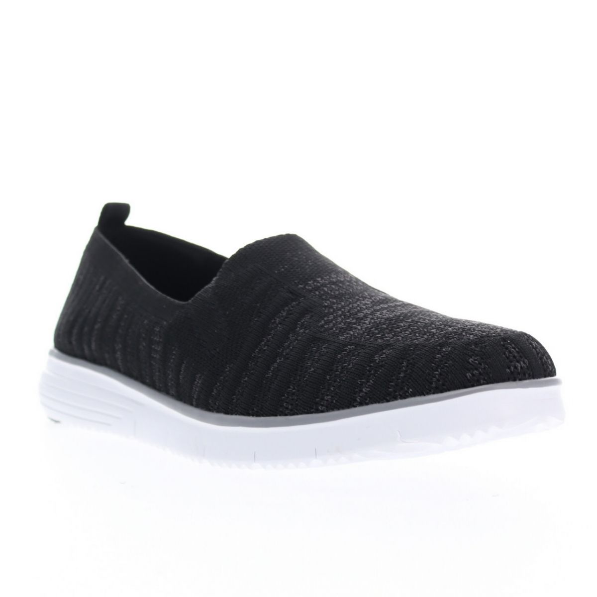 Propet Women's TravelFit Slip-On Shoe Black/Charcoal - WAT044MBCL