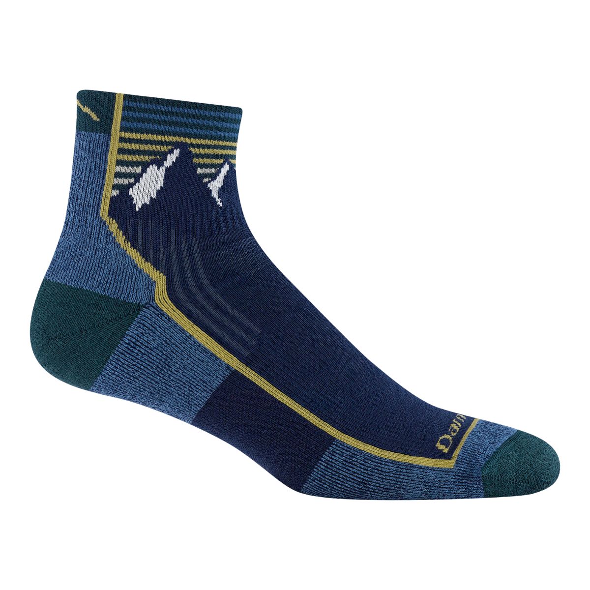 Darn Tough Men's Hiker Quarter Midweight with Cushion Socks Mountain Lake - 1959-MOUNTAIN LAKE
