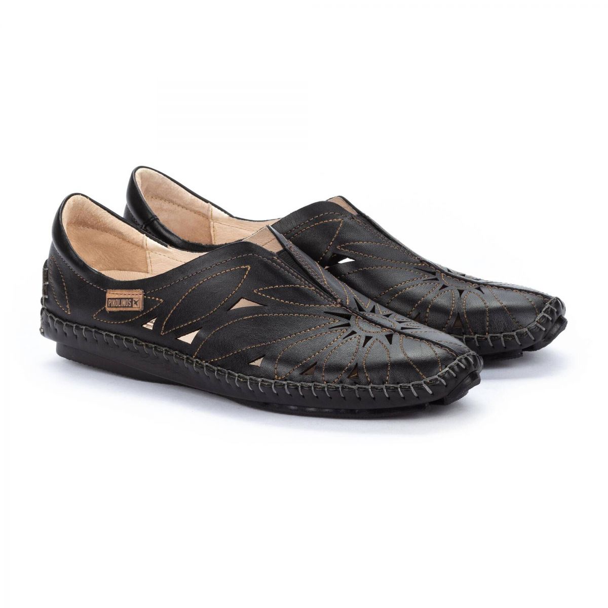 Pikolinos Women's Jerez Slip-Ons Black Leather - 578-7399-000