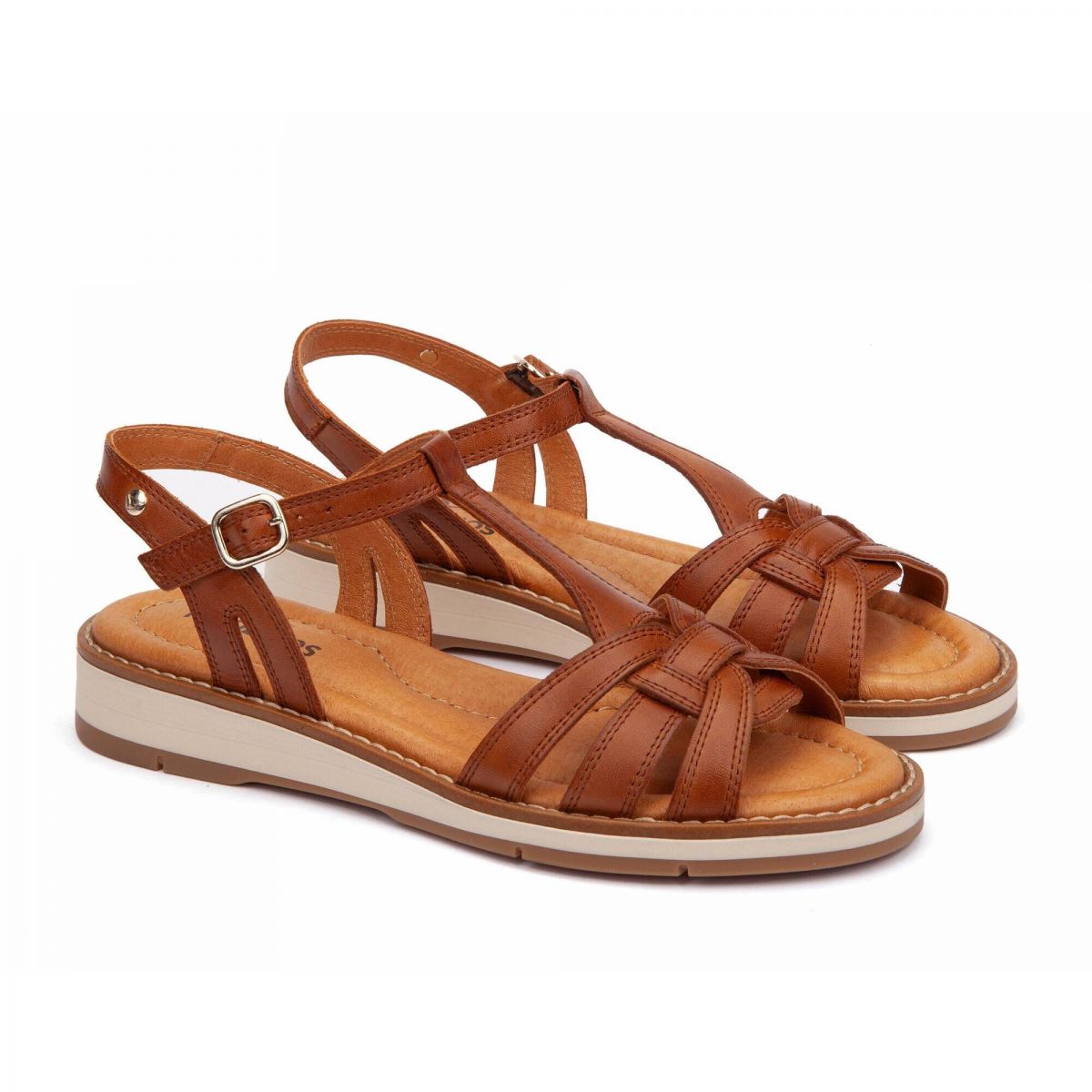 Pikolinos Women's Roquetas T-Strap Sandal Brandy - W9B-0789-250