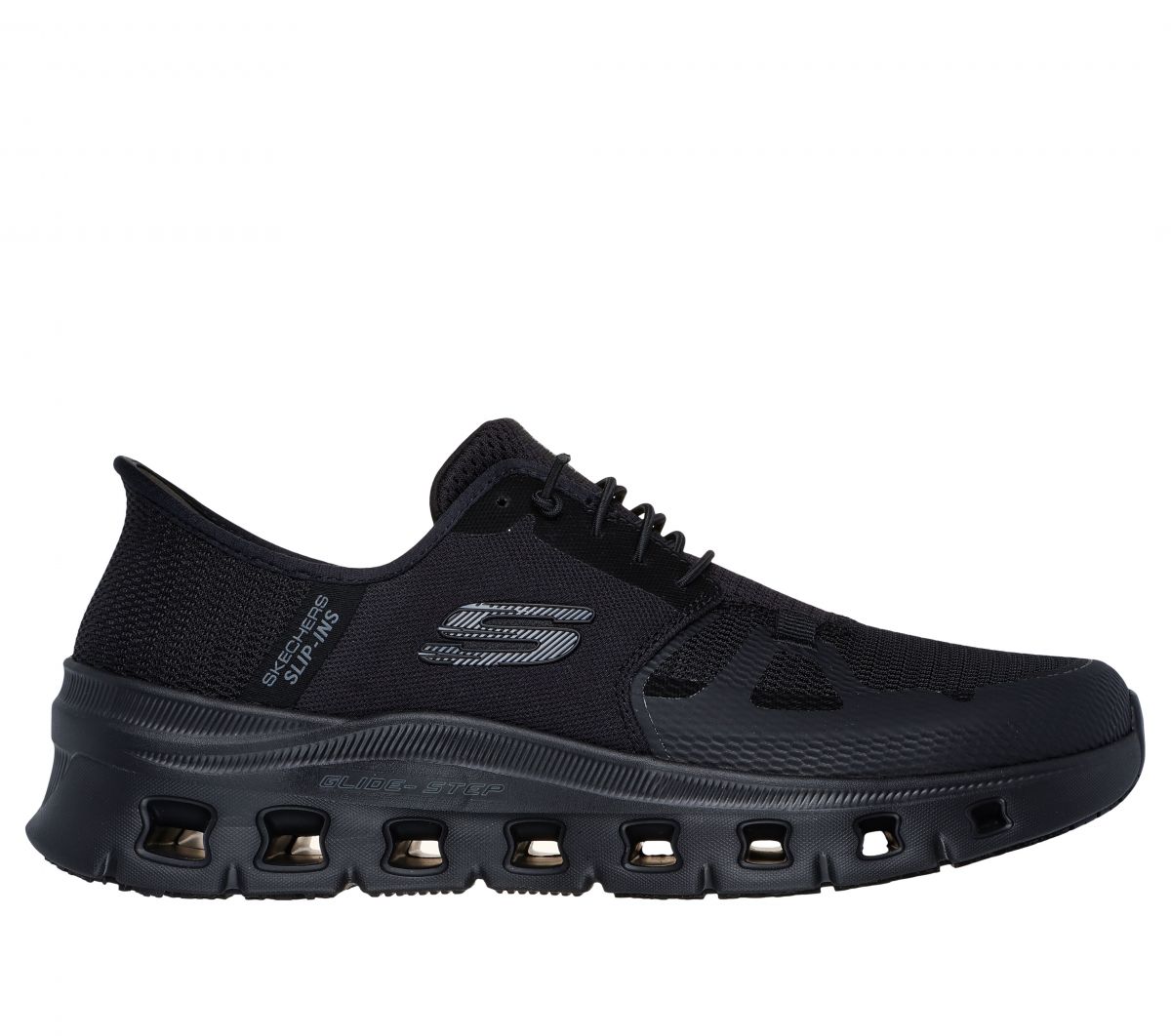SKECHERS WORK Men's Slip-Ins Glide-Step Pro Soft Toe EH Slip Resistant Work Shoe Black - 200337-BLK