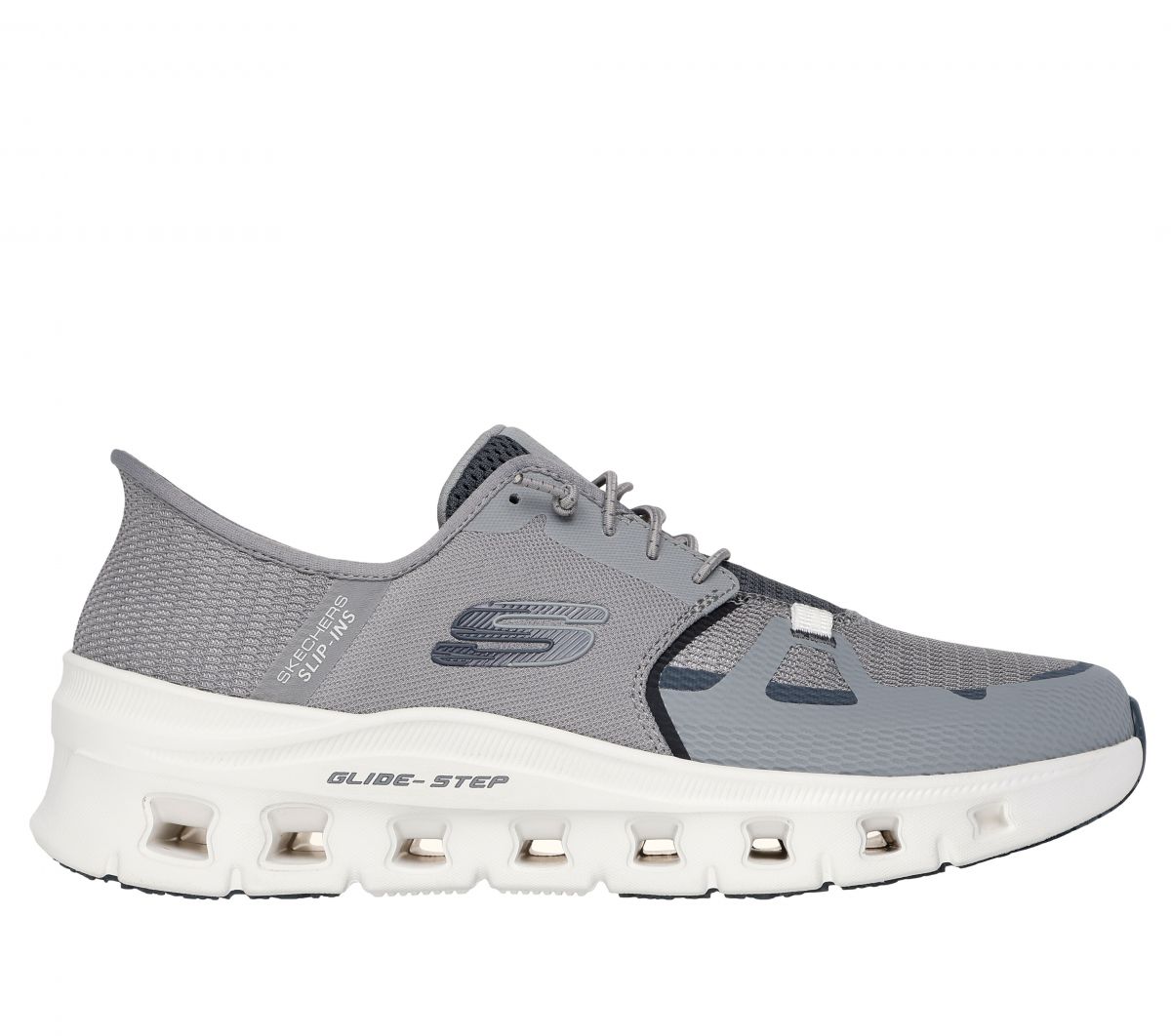 SKECHERS WORK Men's Slip-Ins Glide-Step Pro Soft Toe EH Slip Resistant Slip-On Work Shoe Grey/Charcoal - 200337-GYCC