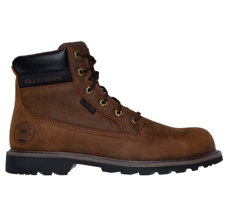 SKECHERS WORK Men's 6" Longrider Steel Toe Work Boot Brown - 200372/BRN