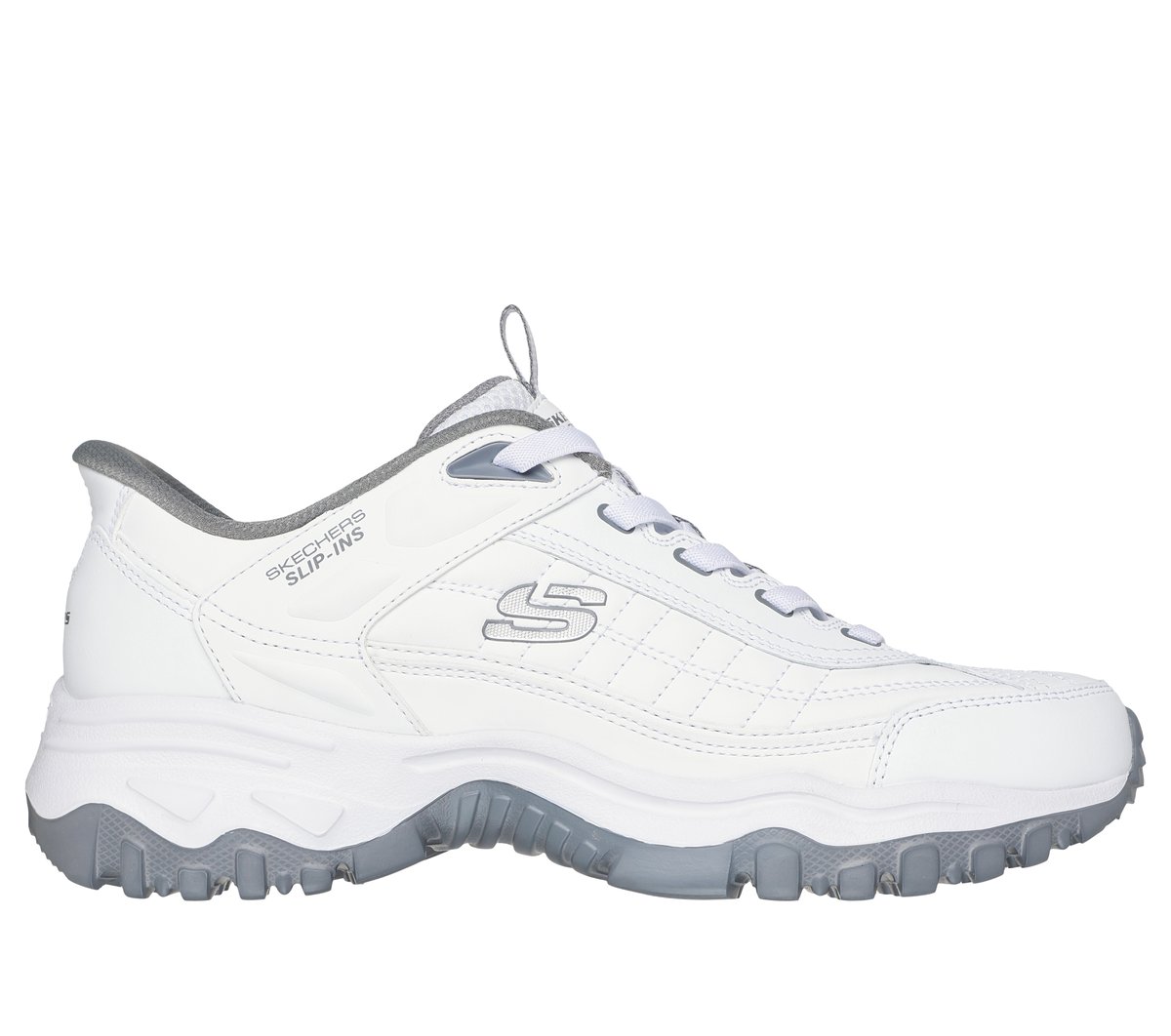 Skechers Men's Slip-ins: E'Lite Afterburn - Grill Corporal Step In Shoe White/Gray - 237760-WGY
