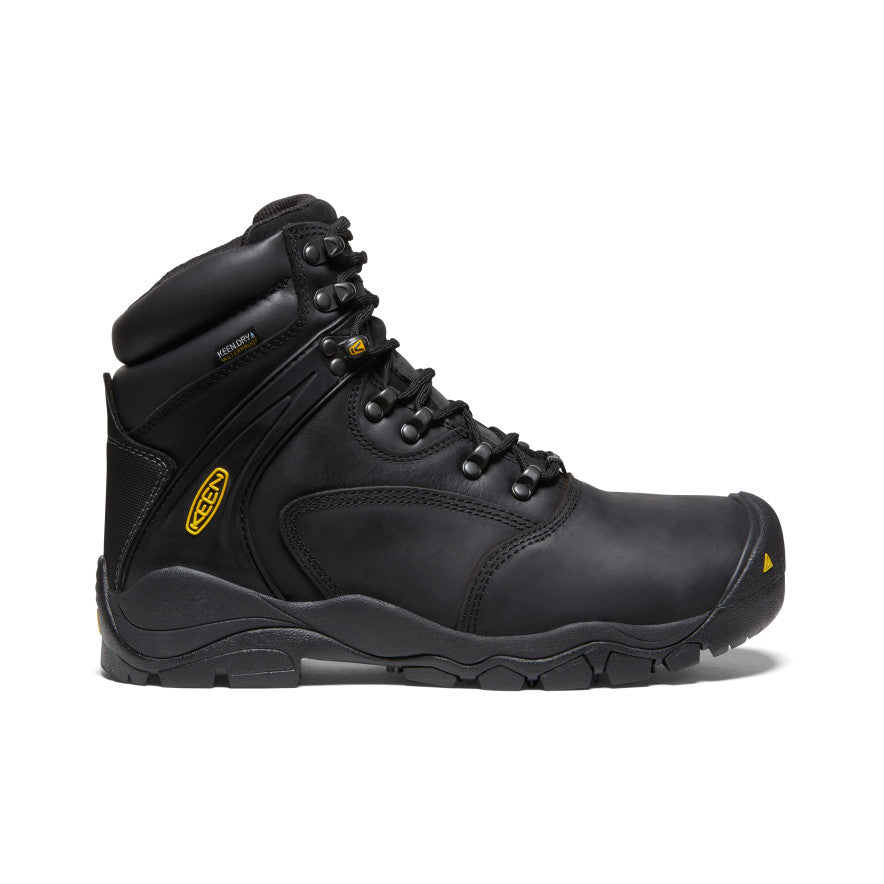 KEEN Utility Men's 6" Louisville Steel Toe Waterproof Work Boot Black - 1011357