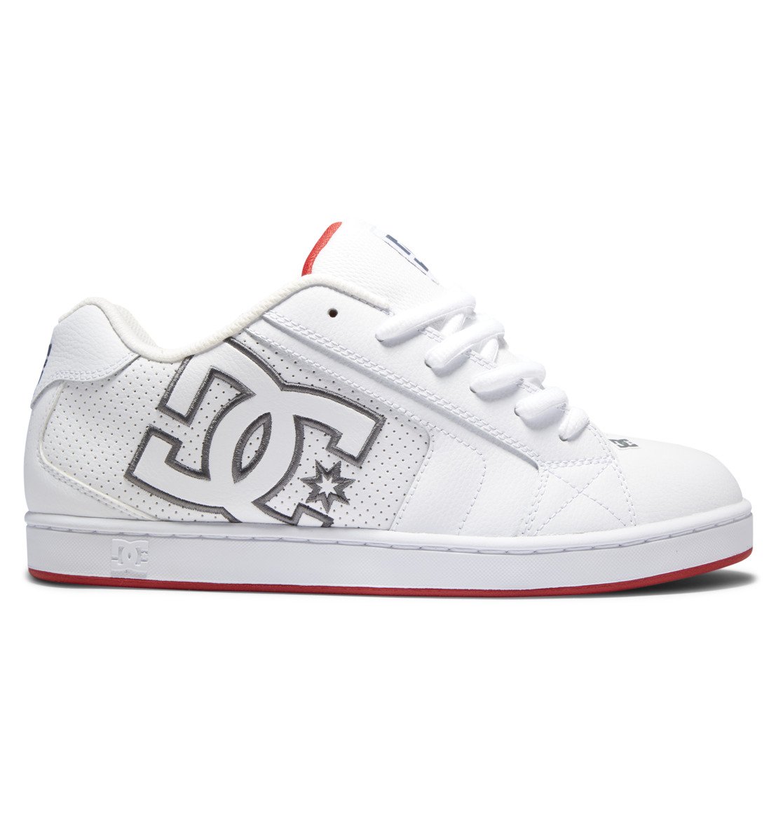 DC Shoes Men's Net Shoes White/Red - 302361-WRD