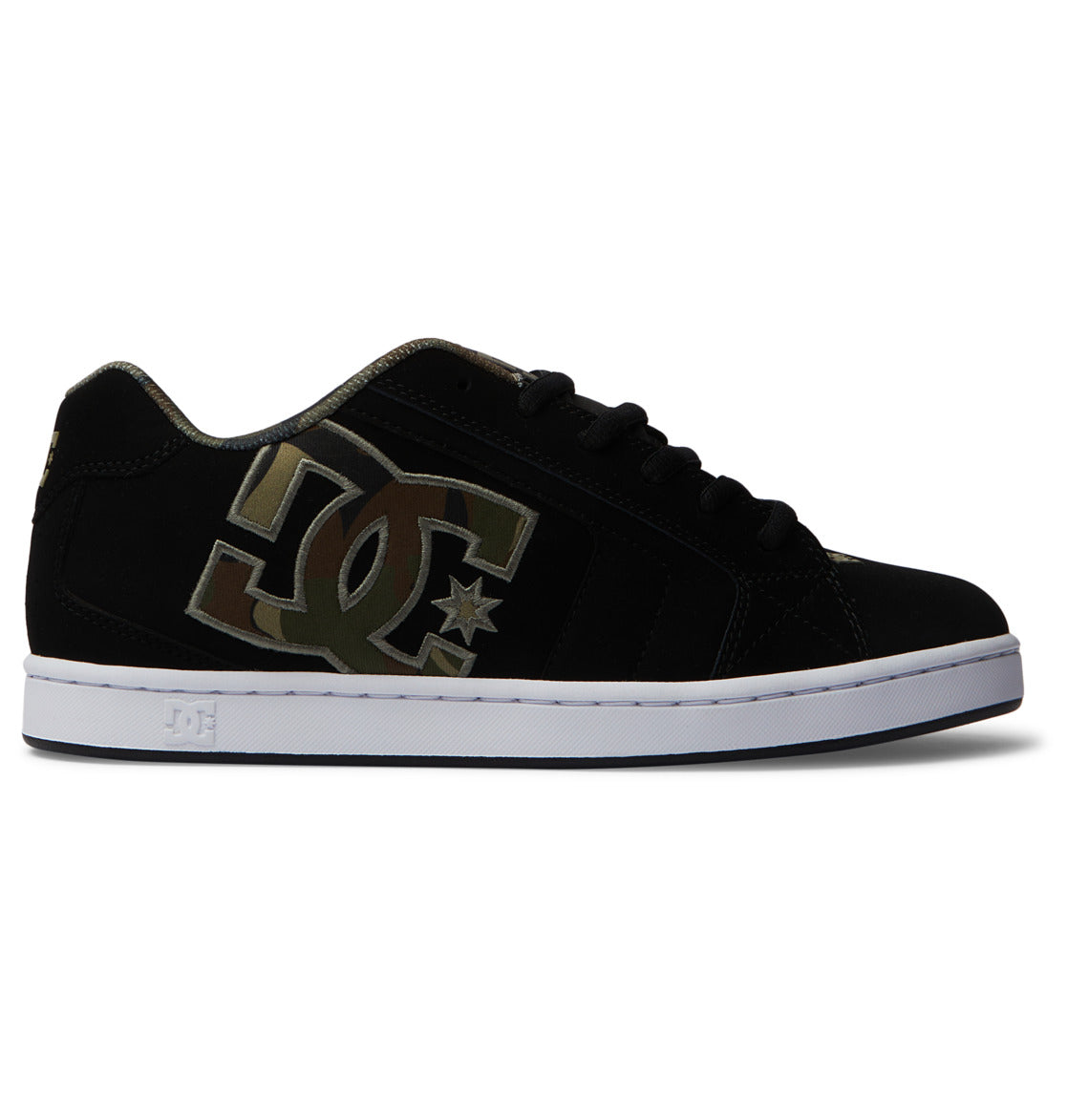 DC Men's Net Low Top Skate Shoe Sneaker Black/Green Print - 302361-0BG
