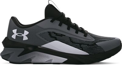 Under Armour Boys' Pre-School UA Scramjet 4 Running Shoes Pitch Gray/Black/Mod Gray - 3024209-100