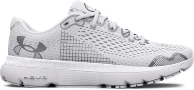 Under Armour Women's HOVR Infinite 4 Running Shoe White/Halo Gray/Metallic Silver - 3024905-100