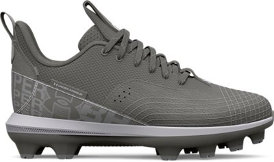 Under Armour Unisex Kids' Harper 7 Low Juniors TPU Baseball Cleat Baseball Gray/Baseball Gray/White - 3025596-101