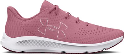 Under Armour Women's UA Charged Pursuit 3 Big Logo Running Shoes Pink Elixir/Pink Elixir/Metallic Silver - 3026523-600