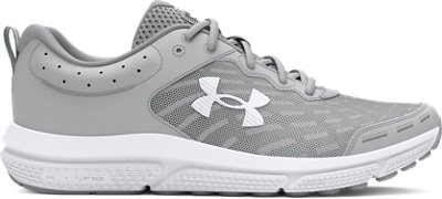 Under Armour Men's Charged Assert 10Wide (2E) Running Shoes Mod Gray/Mod Gray/White - 3028816-100