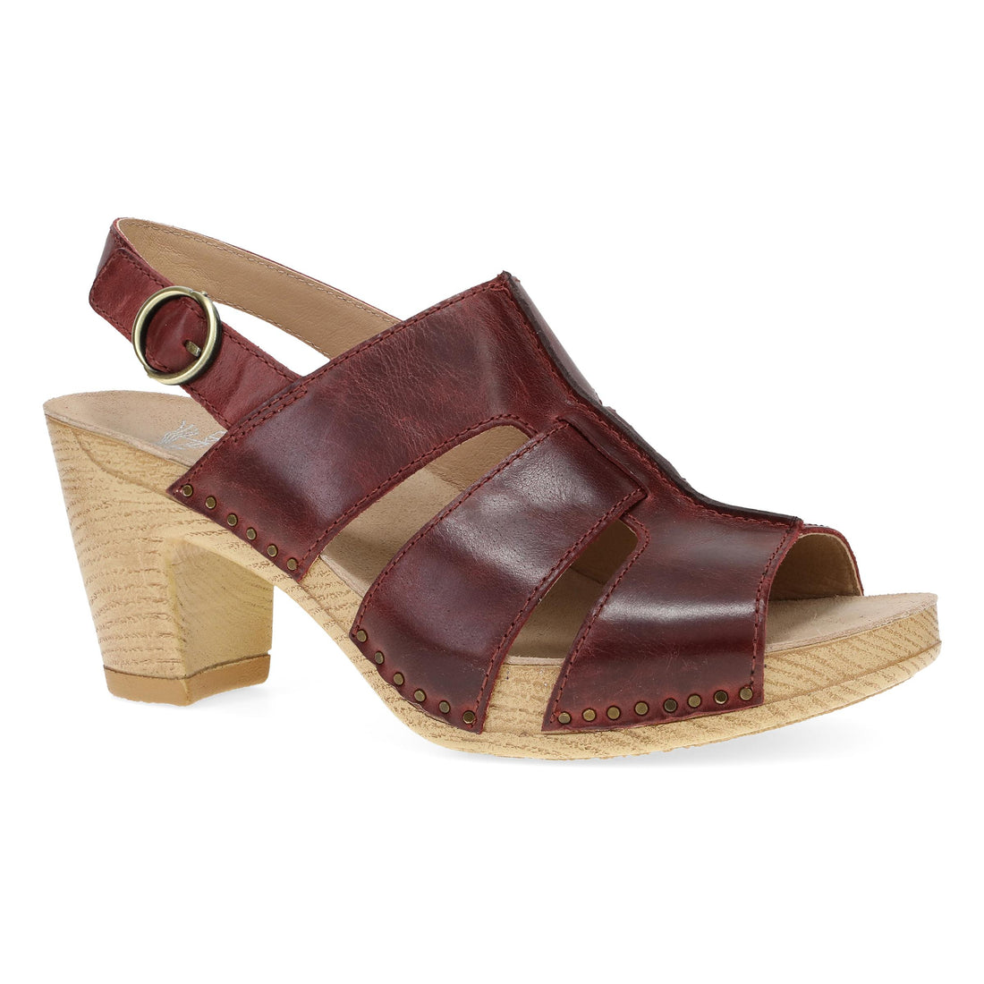Dansko Women's Tatiana Pull Up Sandal Wine Leather - 3116881400