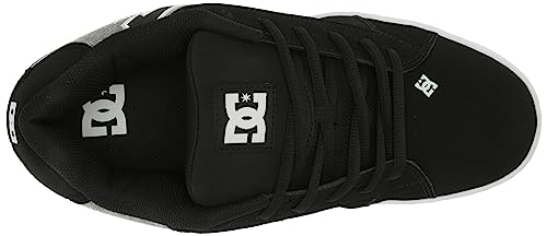 DC Men's Net Low Top Lace Up Casual Skate Shoe Sneaker, Black/Battleship/Armor, 8