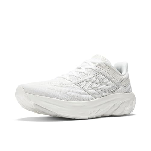 New Balance Men's M1080W13 Running Shoe, White/Light Silver Metallic, 13
