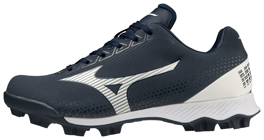Mizuno Unisex Kids' Wave Lightrevo Junior Molded Low Baseball Cleat Navy/White - 320673.5100