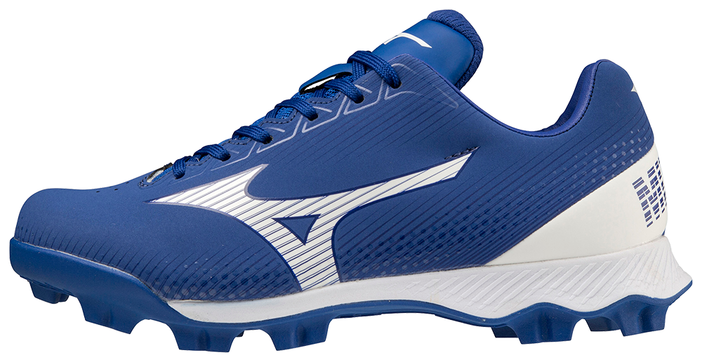 Mizuno Unisex Kids' Wave Lightrevo Junior Molded Low Baseball Cleat Royal/White - 320673.5200
