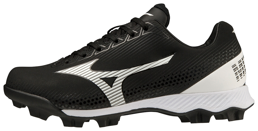 Mizuno Unisex Kids' Wave Lightrevo Junior Molded Low Baseball Cleat Black/White - 320673.9000