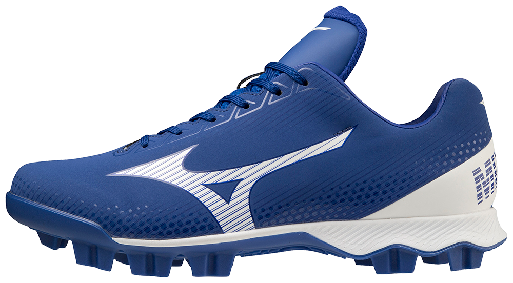 Mizuno Men's Wave Lightrevo TPU Molded Low Baseball Cleat Royal/White - 320681.5200