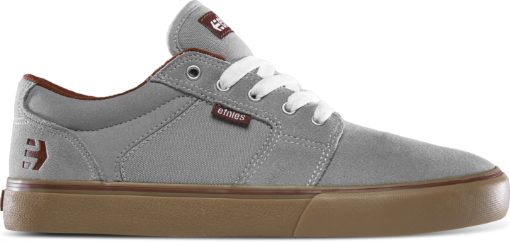Etnies Men's Barge LS Skate Shoe Grey/Gum/Red - 4101000351-366