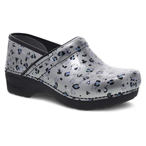 Dansko Women's XP 2.0 Clog Grey Leopard Patent Leather - 3950940202