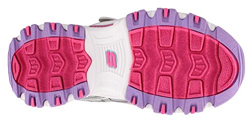 Skechers Girl's, DLite DLovely Sneakers, Silver Multi, Size Big