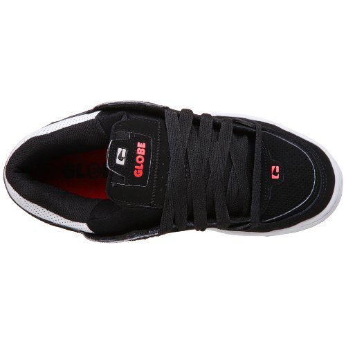 Globe Mens Fusion Skate Shoes, Black/Grey/Red, 8.5 M US