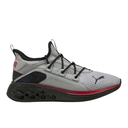 Puma - Mens Softride Frequence Street Shoes, Color Gray Echo/for All Time Red/Black, Size: 6 M