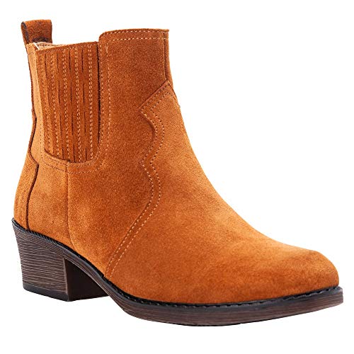 Propet Women's Reese Ankle Boot Copper Suede - WFX145LCOP