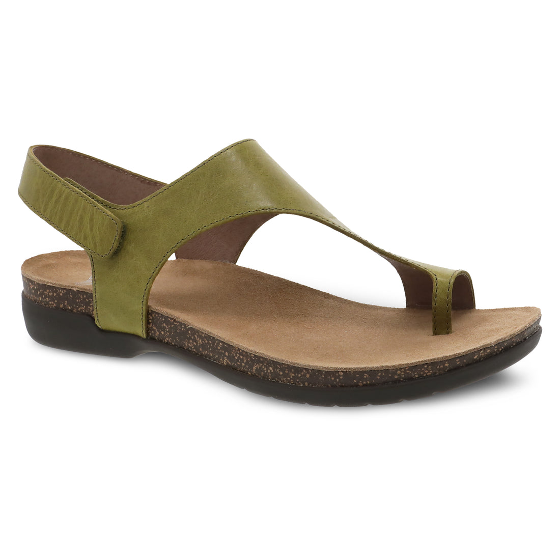 Dansko Women's Reece Sandal Cactus Waxy Burnished Leather - 6024285300