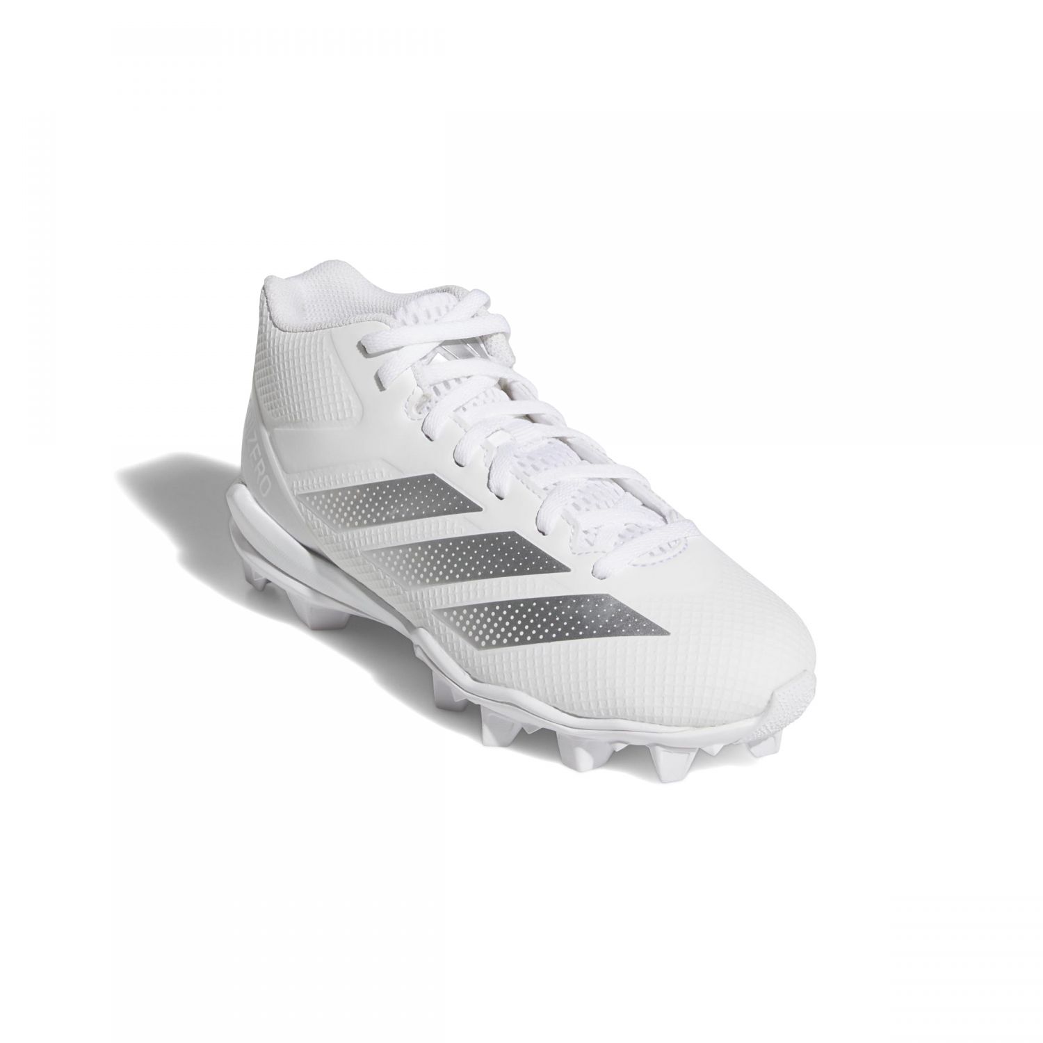 Adidas Unisex-Kid's Adizero Impact.2 Molded American Football, White/Silver Metallic/White, 2.5
