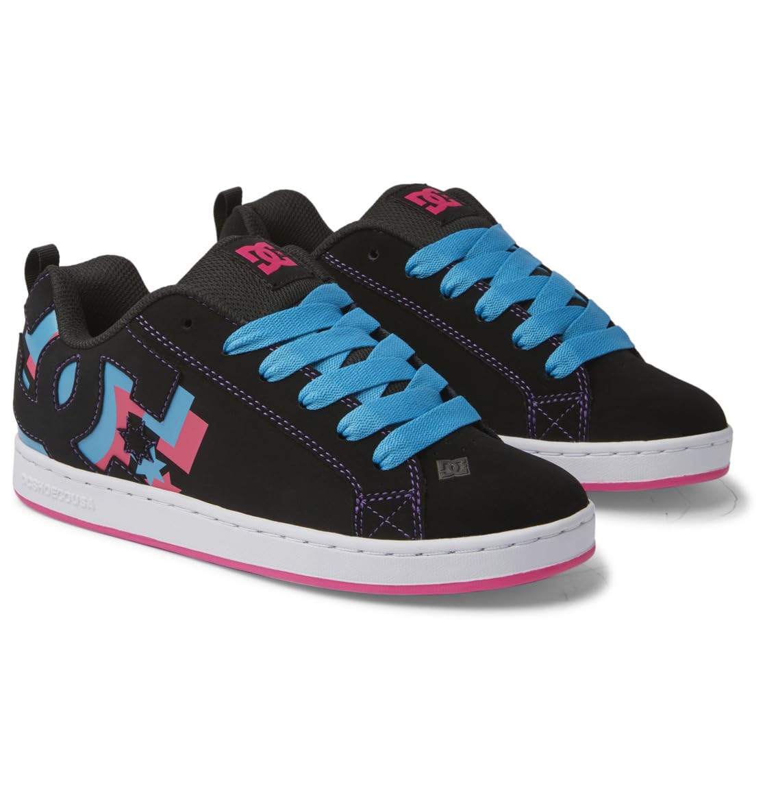 DC Women's Court Graffik Casual Skate Shoe, Bright Rose, 8