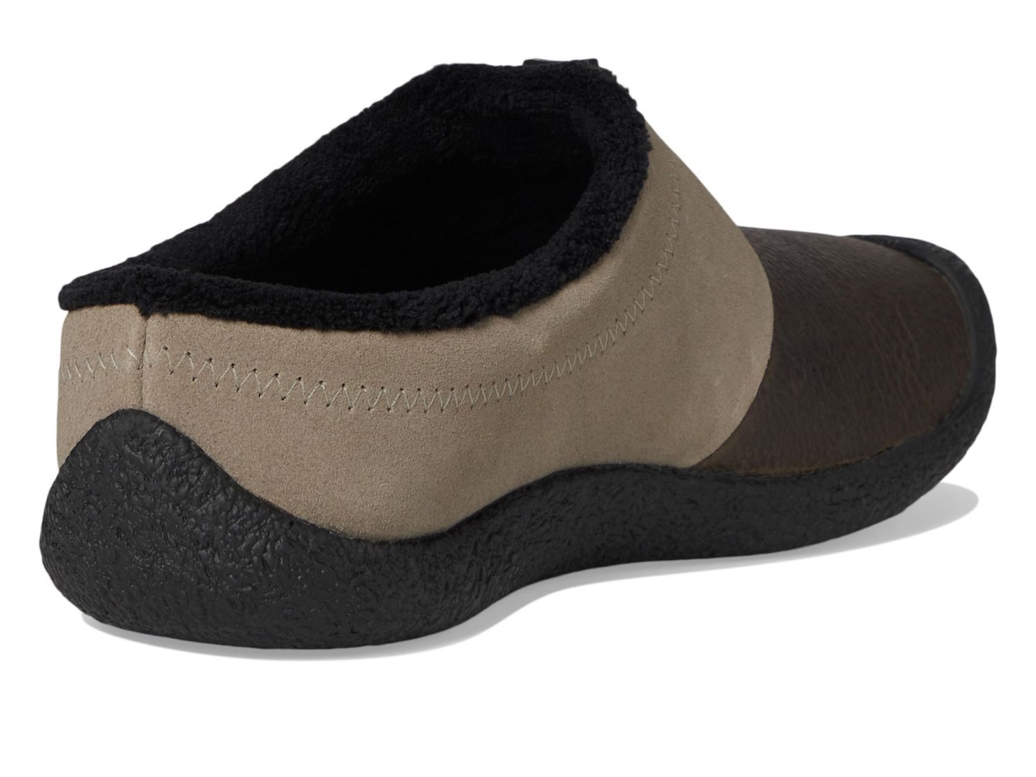 KEEN Men's Howser III Slide Leather Slipper, Brindle/Canteen, 8.5