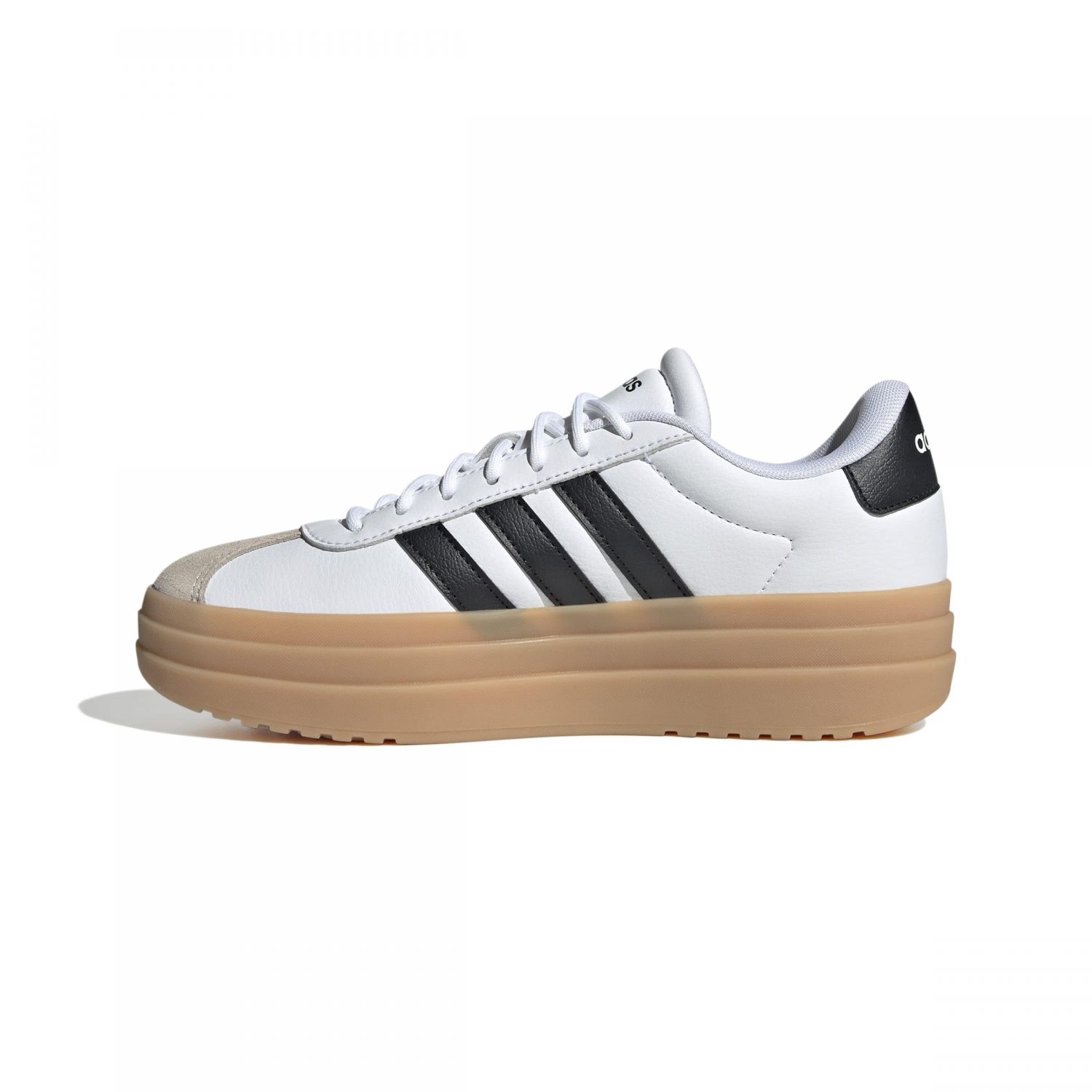 Adidas Women's VL Court Bold Platform Sneaker White/Black/Wonder Beige - IH3083