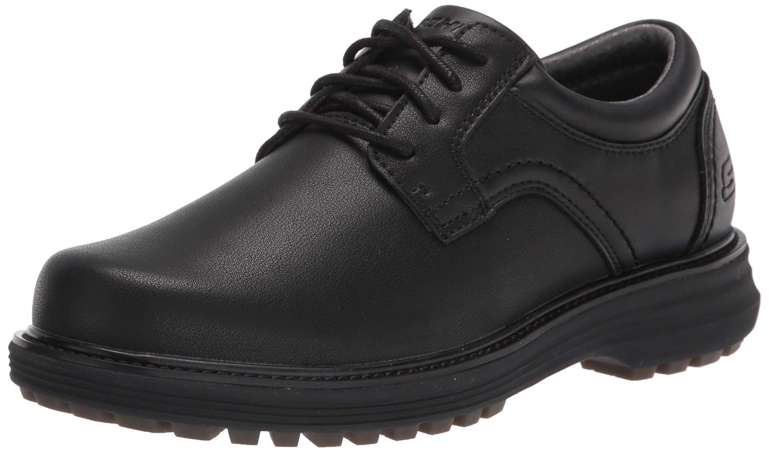 Skechers USA Men's Men's Round Toe Lace Up Oxford, Blk, 11