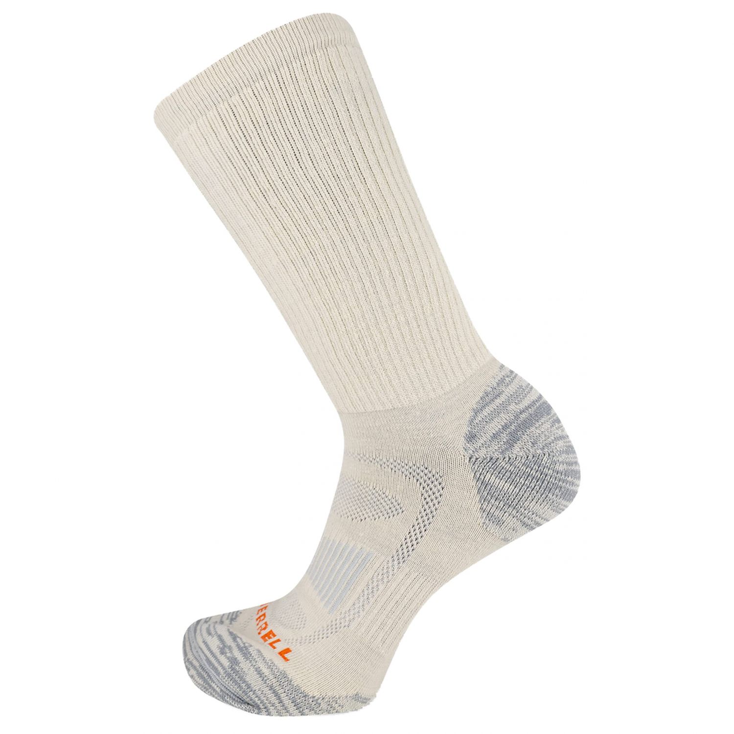 Merrell Unisex Zoned Merino Wool Hiking Crew Socks White (1 pair) - MEA33529C1B4001-WHITE