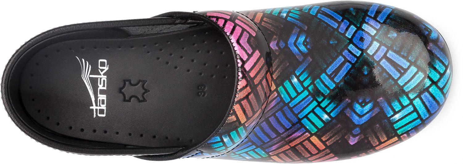 Dansko Women's Professional Color Weave Patent Clogs 6.5-7 M US